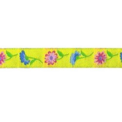Pyntebnd med blomsterranker, 12 mm, pr. m.