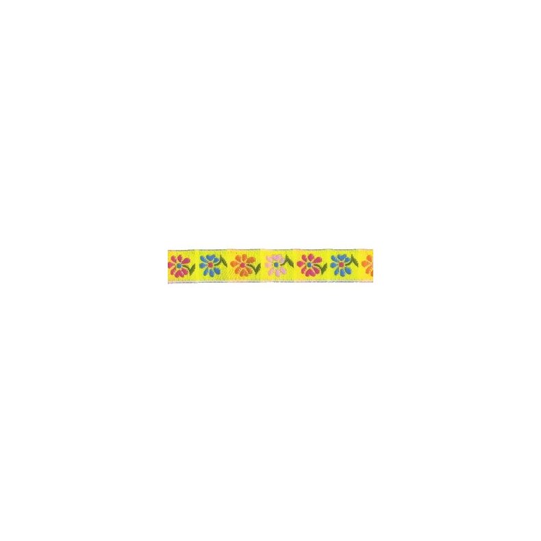 Pyntebnd med blomster, 12 mm, pr. m.