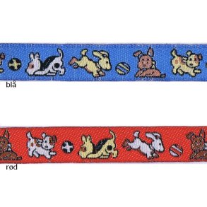 Pyntebnd med Legende Hunde, 2 farver, pr. m.