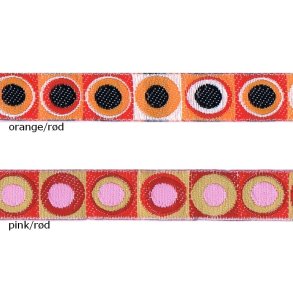 Pyntebnd med Retro Dots, 2 farver, pr. m.
