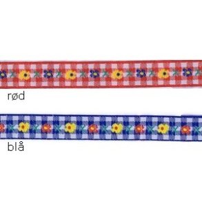 Pyntebnd med Tern og Blomster, 2 farver, pr. m.