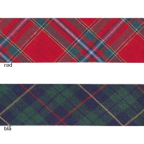 Kantebnd med skotsk tern, 2 farver, pr. m.