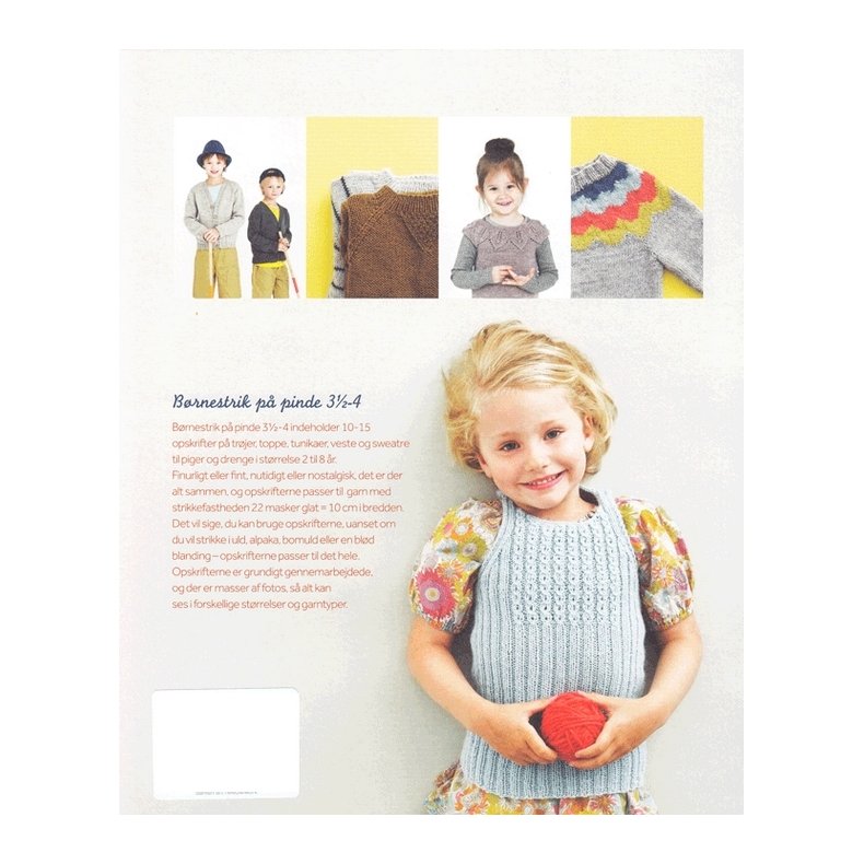 B�rnestrik p� pinde 3&frac12;-4, strikkeh�fte af Lene Holme Sams�e