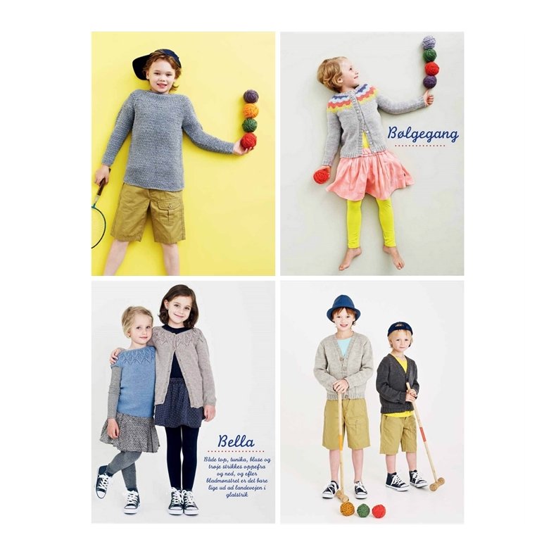 B�rnestrik p� pinde 3&frac12;-4, strikkeh�fte af Lene Holme Sams�e