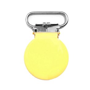 Clips. Seleclips, suttekde-clips, citrongul, 25 mm