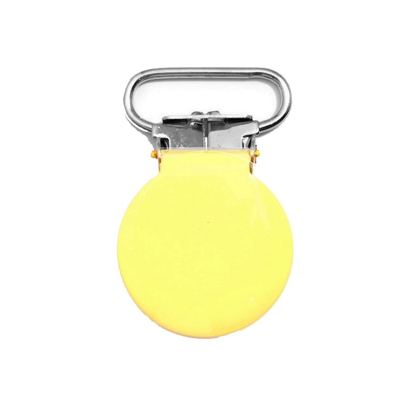 Clips. Seleclips, suttekde-clips, citrongul, 25 mm