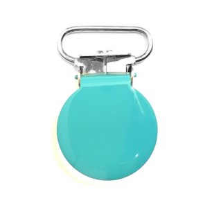 Clips. Seleclips, suttek�de-clips, turkis, 20 mm