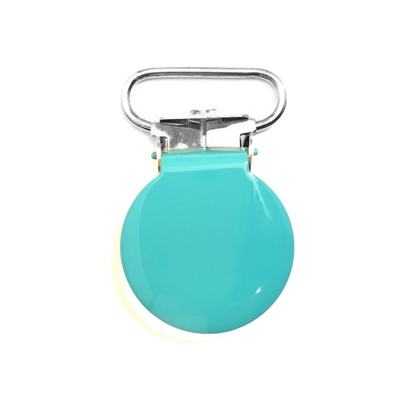 Clips. Seleclips, suttek�de-clips, turkis, 20 mm