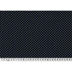 Let bomuldsstof med prikker, sort/hvid, pr. m.