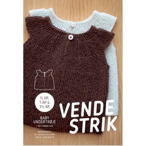 Strikkeopskrift, Baby undertrje i vendestrik str. ½, 1 og 1½ r, pr. stk