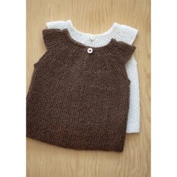 Strikkeopskrift, Baby undertr�je i vendestrik str. &frac12;, 1 og 1&frac12; �r, pr. stk