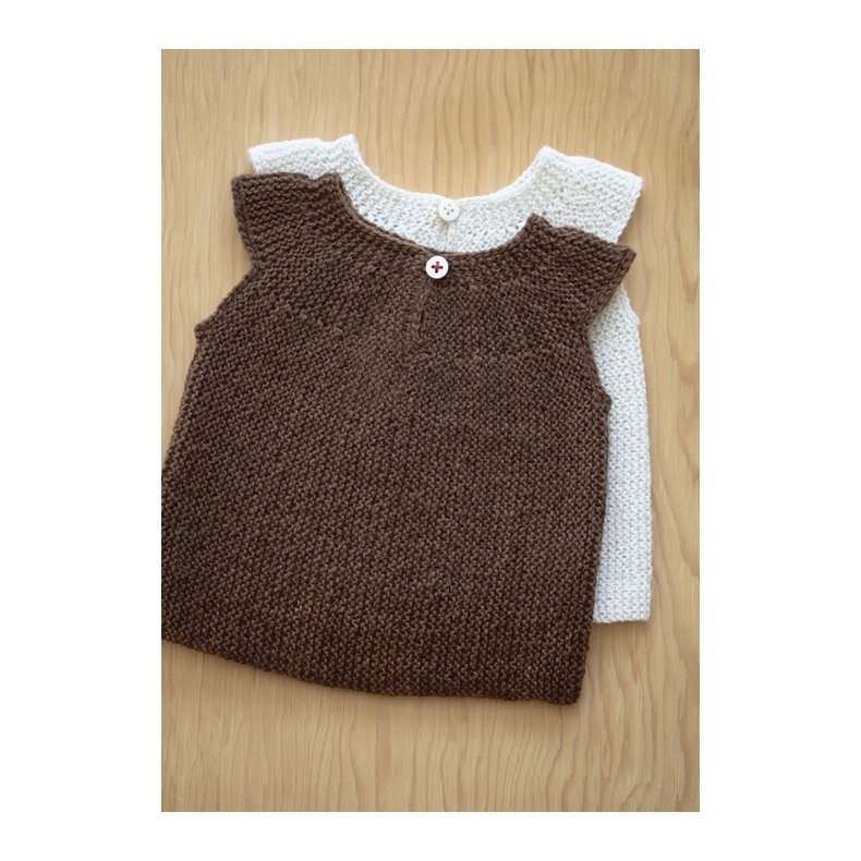 Strikkeopskrift, Baby undertr�je i vendestrik str. &frac12;, 1 og 1&frac12; �r, pr. stk