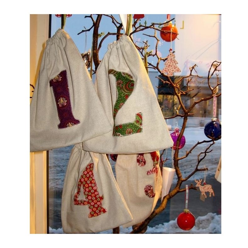 DIY Sy-Kit Jul: Adventsposer m. tal 1 til 4
