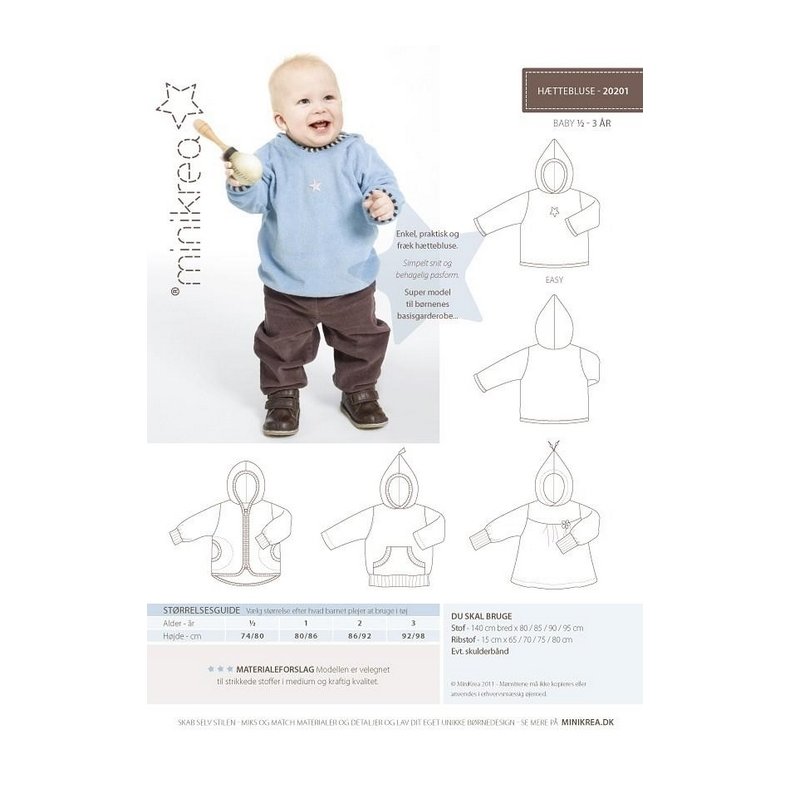 MiniKrea 20201 Httebluse, &frac12;-3 r