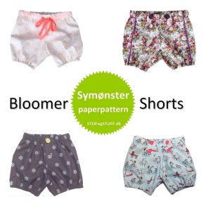 Baby Bloomer-Shorts, Symnster/paper pattern, str. 0-24 mdr.