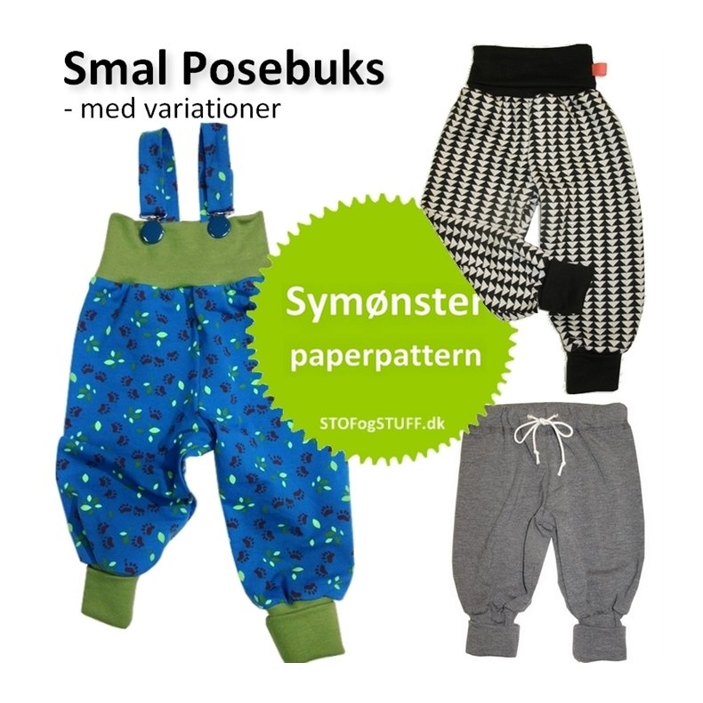 Smal Posebuks med variationer, Symnster/paper pattern, str. 0 -24 mdr.
