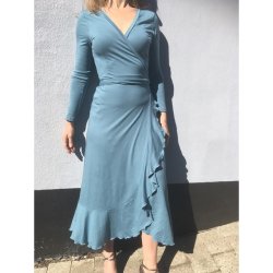 Onion 2076, Sl-om kjole med flse, str. xs-xl