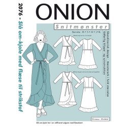 Onion 2076, Sl-om kjole med flse, str. xs-xl
