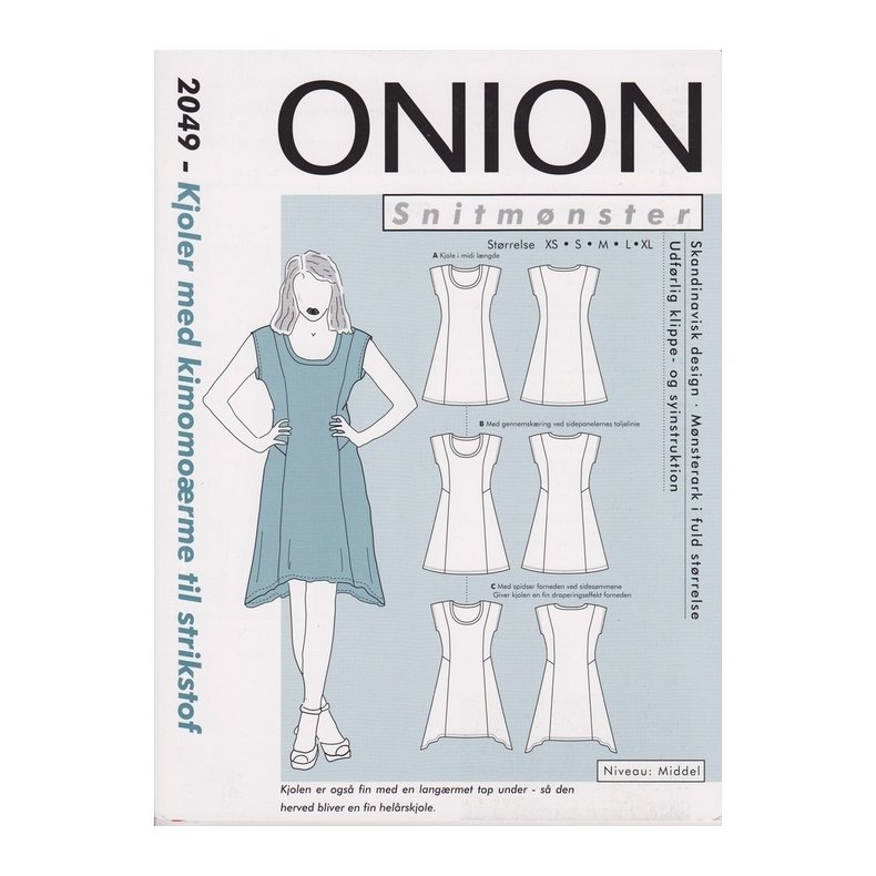 Onion 2049 Kjoler med kiminormer til strikstof, str. xs-xl