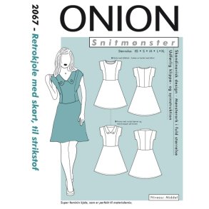 Onion 2067 symnster, Retrokjole med skrt til strikstof, str. xs-xl