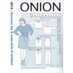Onion 6016 Oversize Top &amp; Nederdel til strikstof, str. xs-xl