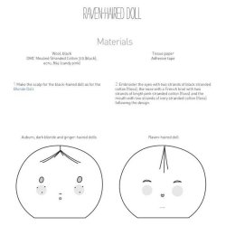 Kludedukker i 3 strrelser. Snitmnster i papir