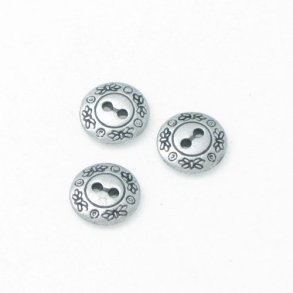 Knap - metal i norsk look, 13 mm, pr. stk.