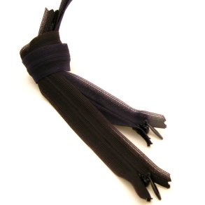 YKK usynlig plast-lynls, ikke delbar, bl, 30 cm, pr. stk