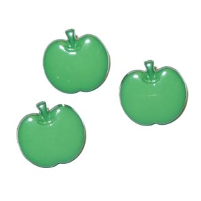 Knap, ble i grn, 14 mm, pr. stk.