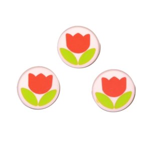 Knap med Tulipan, 14 mm, lys rosa, pr. stk.