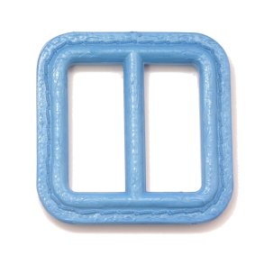 Bltespnde i firkantet plast, 25 mm, turkis, pr. stk.