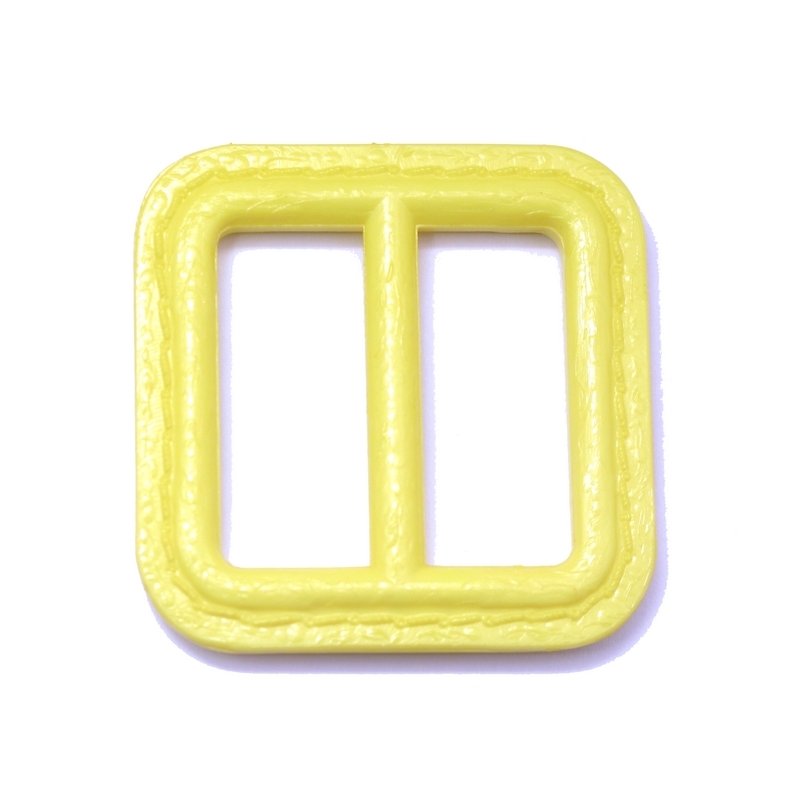 Bltespnde i firkantet plast, 25 mm, gul, pr. stk.