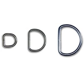 D-ringe i metal,vlg str. 20, 25 eller 30 mm., pr. stk.