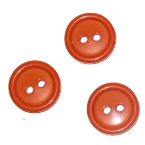 Knap i orange, 15 mm, pr. stk.