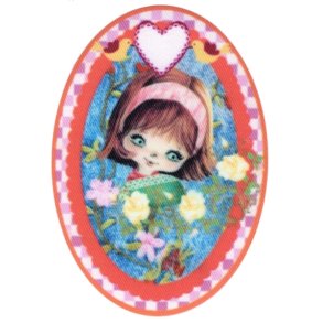 Strygemrke. Pige med blomster, pr. stk