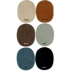 Albuelapper, gte ruskind, ovale i 6 farver, pr. par