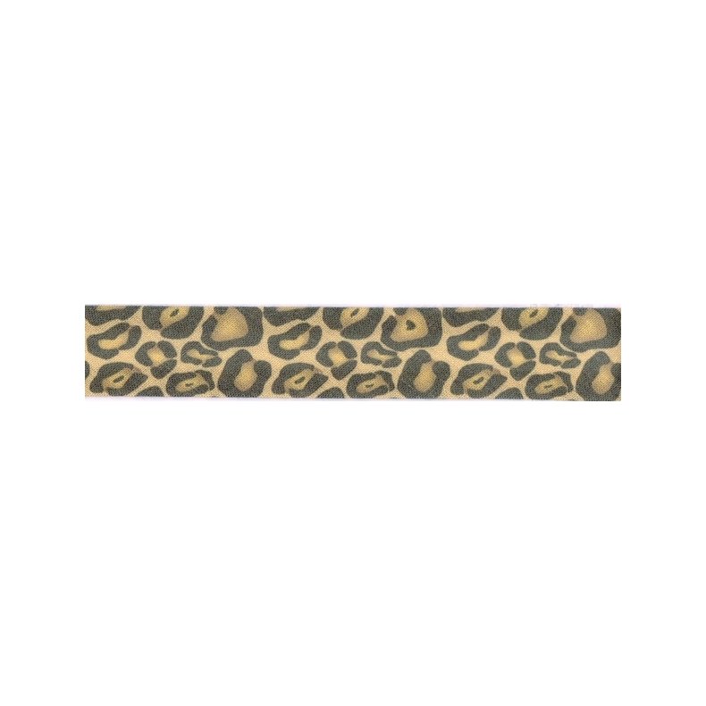 Kantebnd med leopard dyreprint, pr. m.