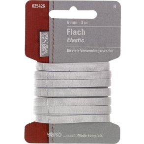 Luksus bukse-elastik 6 mm bred, pr. 3 m. pk.