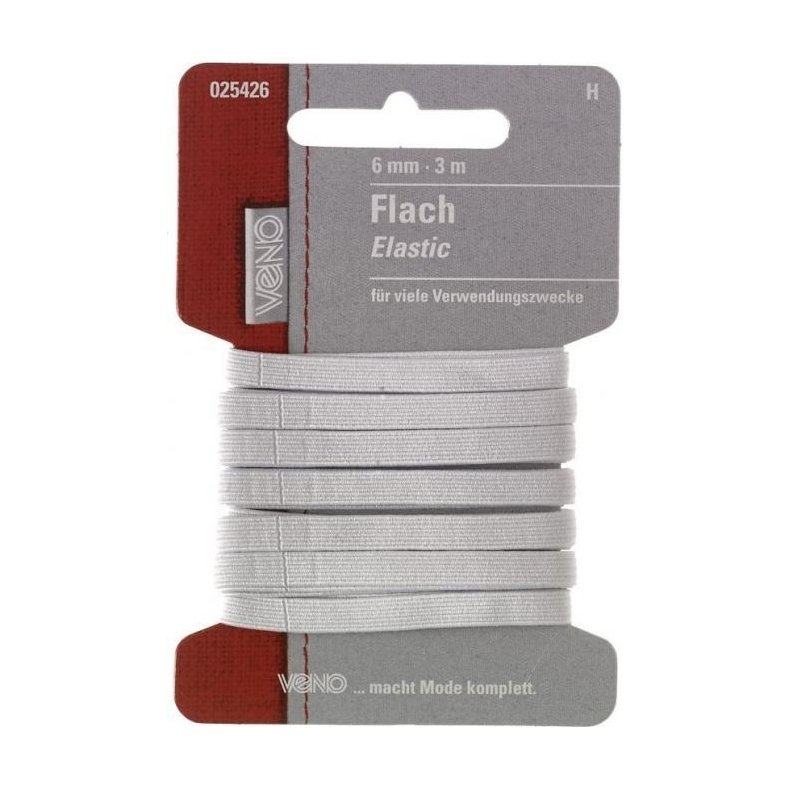 Luksus bukse-elastik 6 mm bred, pr. 3 m. pk.
