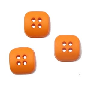 Knap, orange, 10mm, pr. stk