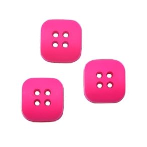 Knap, pink, 10mm, pr. stk