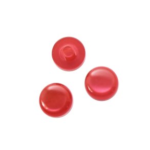 Knap i perlemorslook, halvrund, 14 mm, rd, pr. stk.